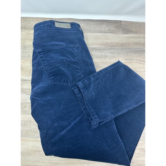 AG Adriano Goldschmied Anthropologie The Stevie Ankle Slim Straight Velvet Sz 27 - Picture 1 of 11